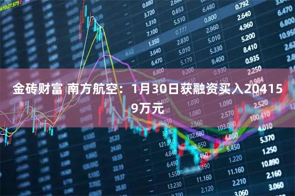 金砖财富 南方航空：1月30日获融资买入204159万元