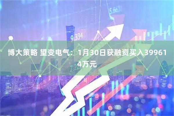 博大策略 望变电气：1月30日获融资买入399614万元